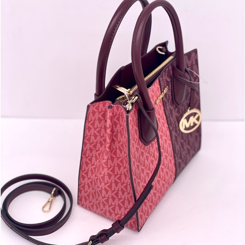 Michael Kors Mercer Medium Two-Tone Logo Crossbody Bag - Picture 12 of 15